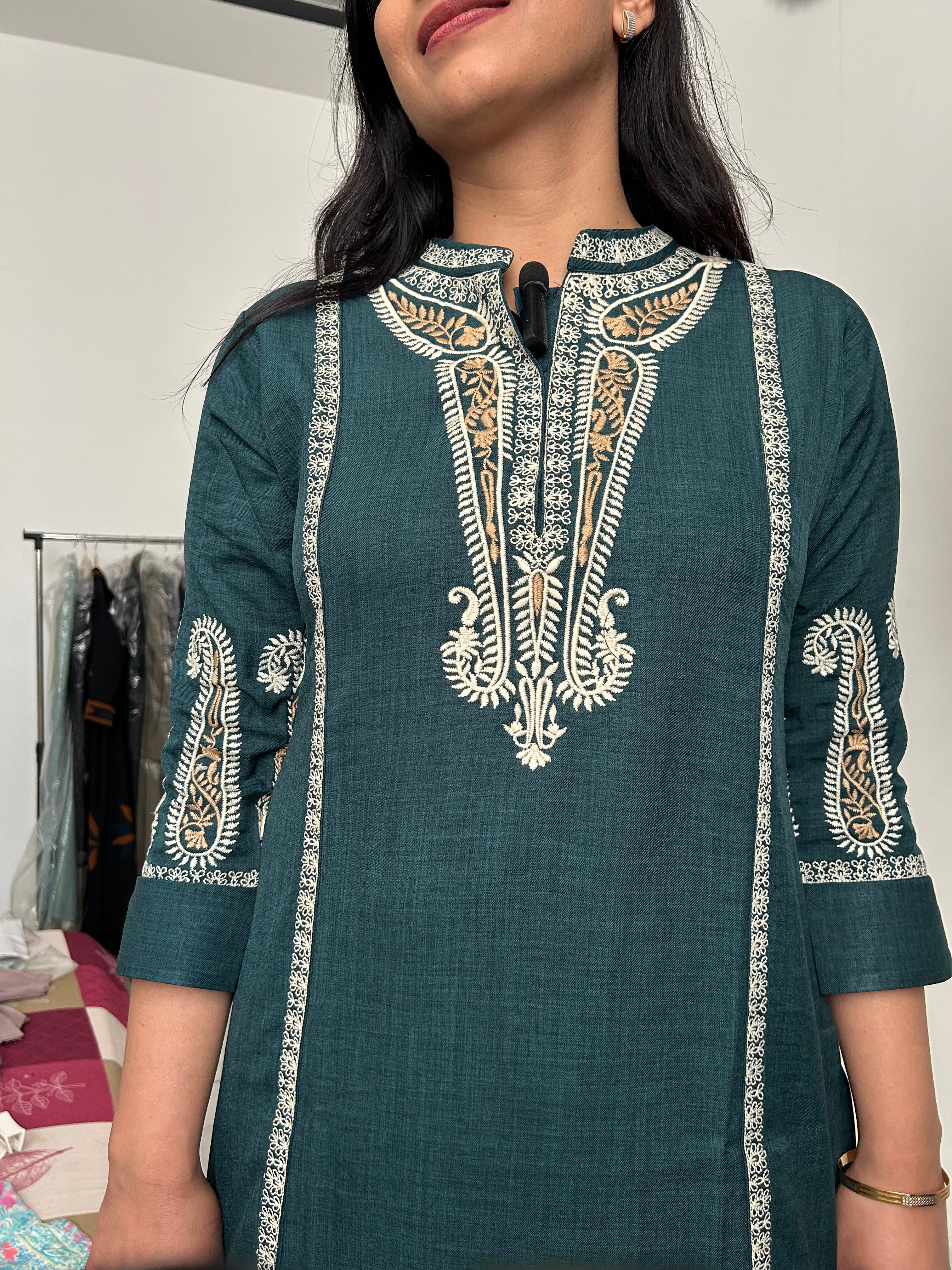 South Cotton Embroidered Kurta Set
