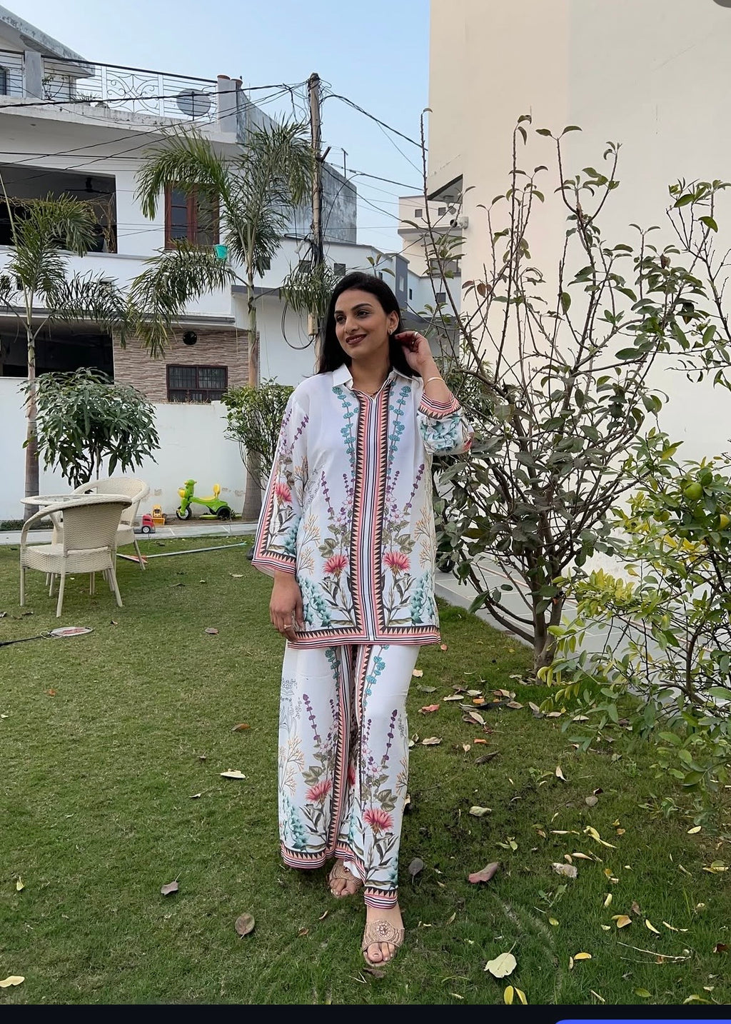 Digital Floral Print Coord set