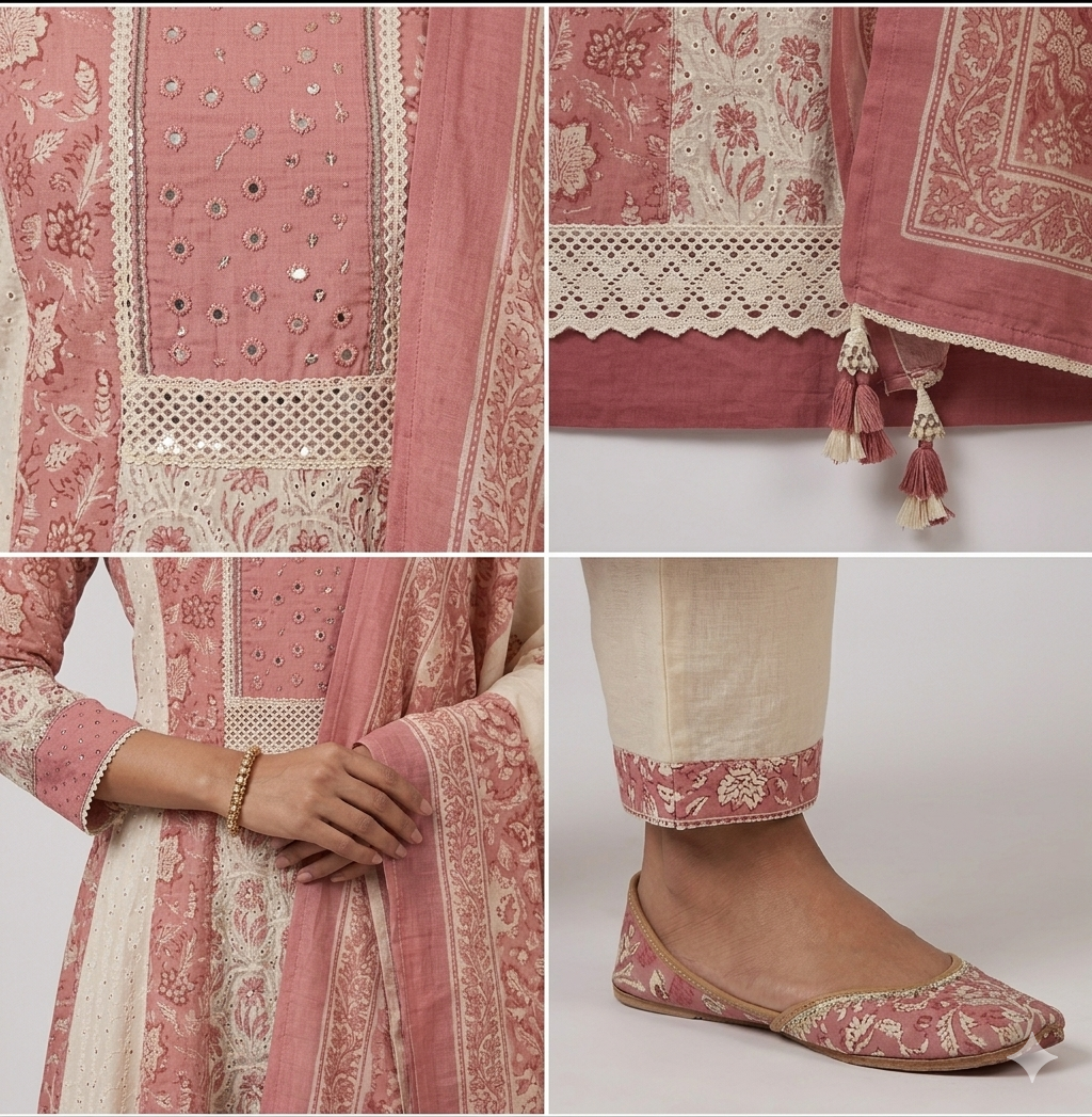 Schiffli Anarkali Suit