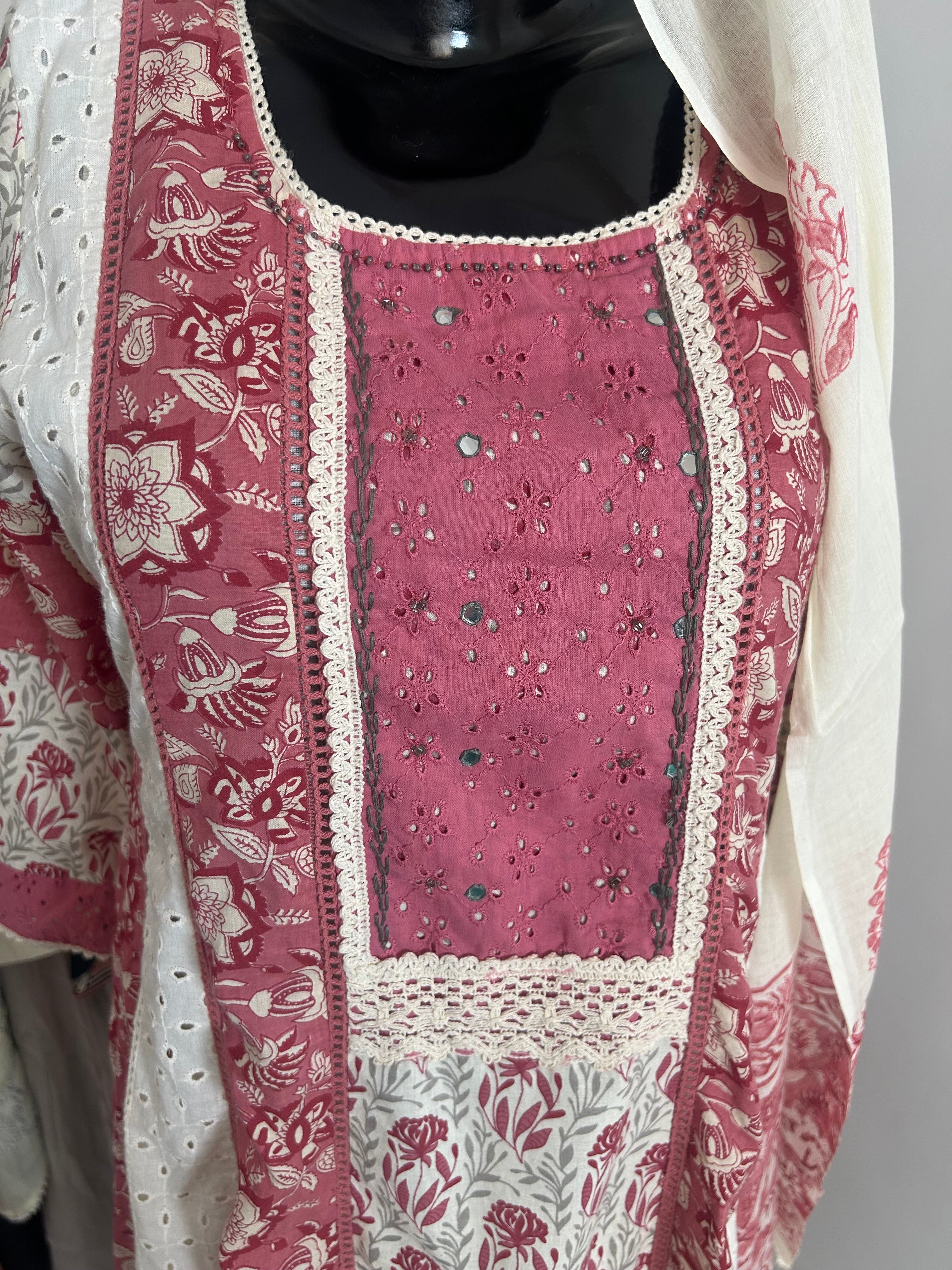Schiffli Anarkali Suit