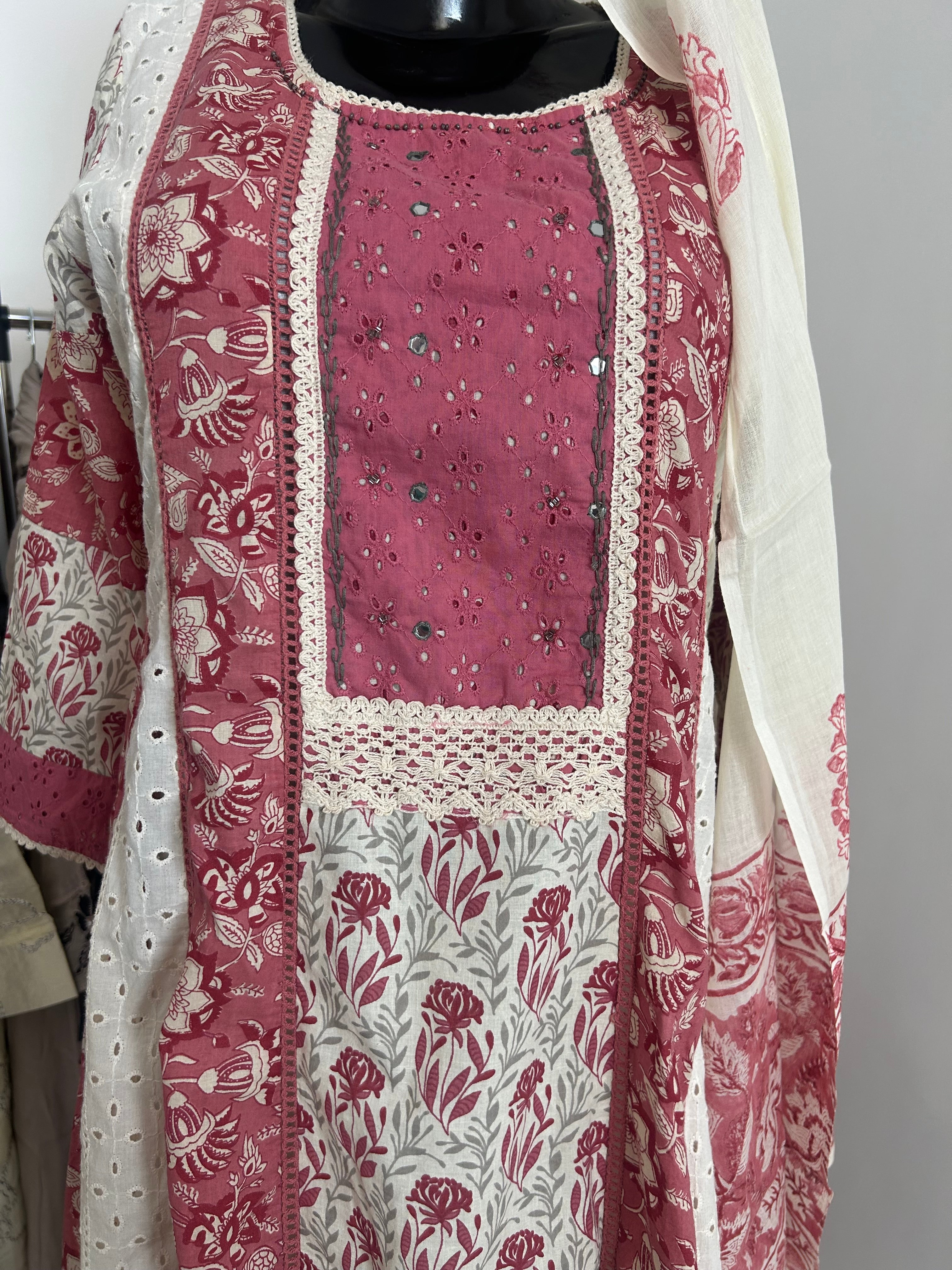Schiffli Anarkali Suit