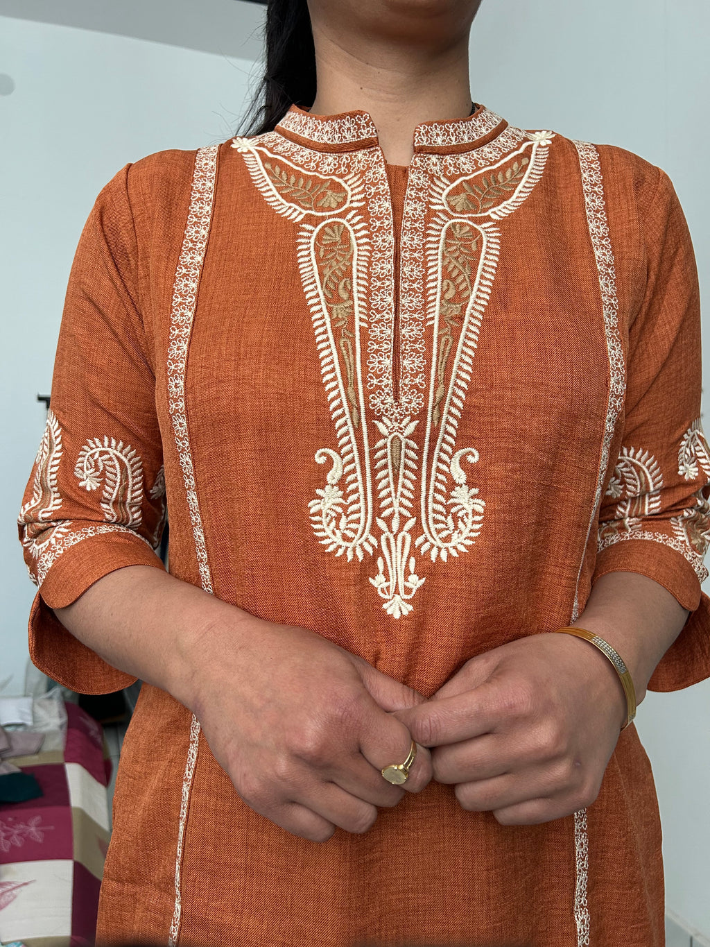South Cotton Embroidered Kurta Set