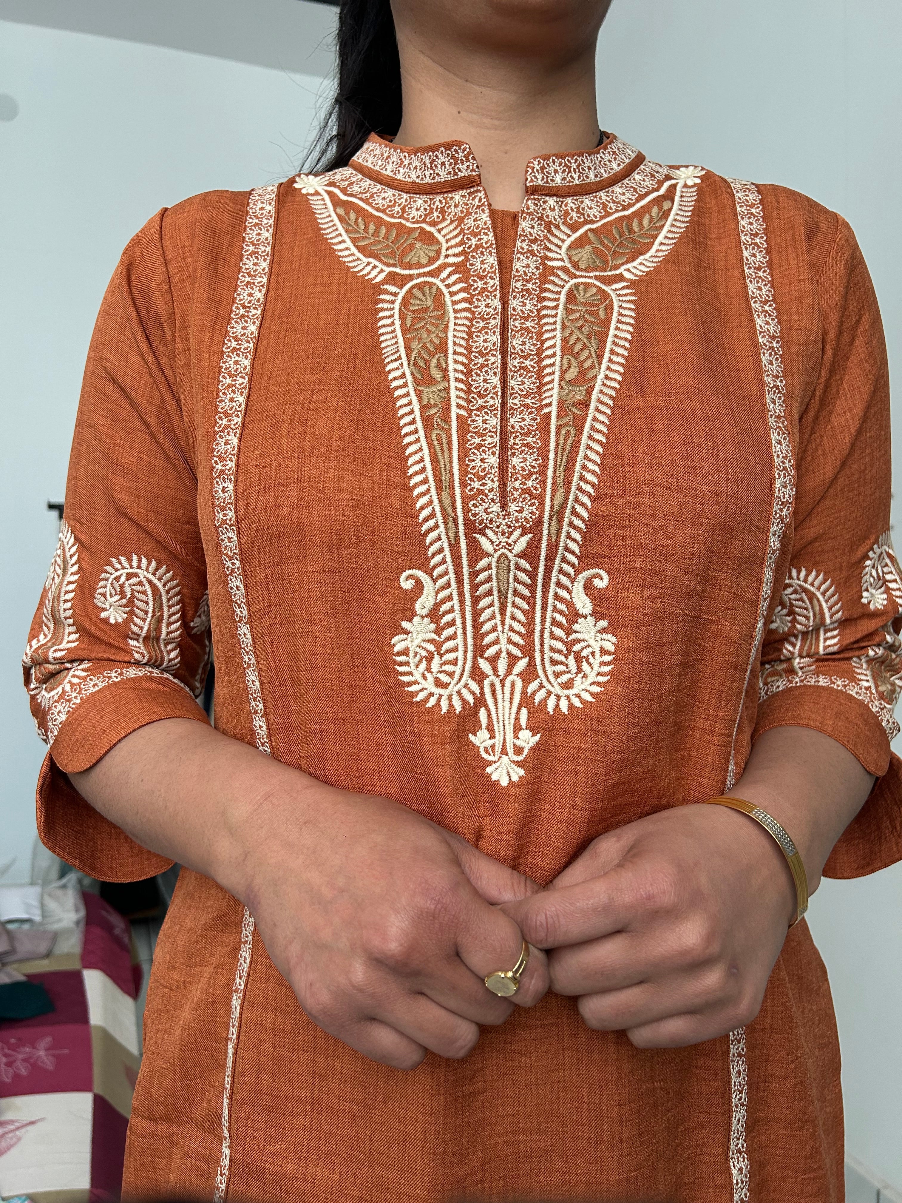 South Cotton Embroidered Kurta Set