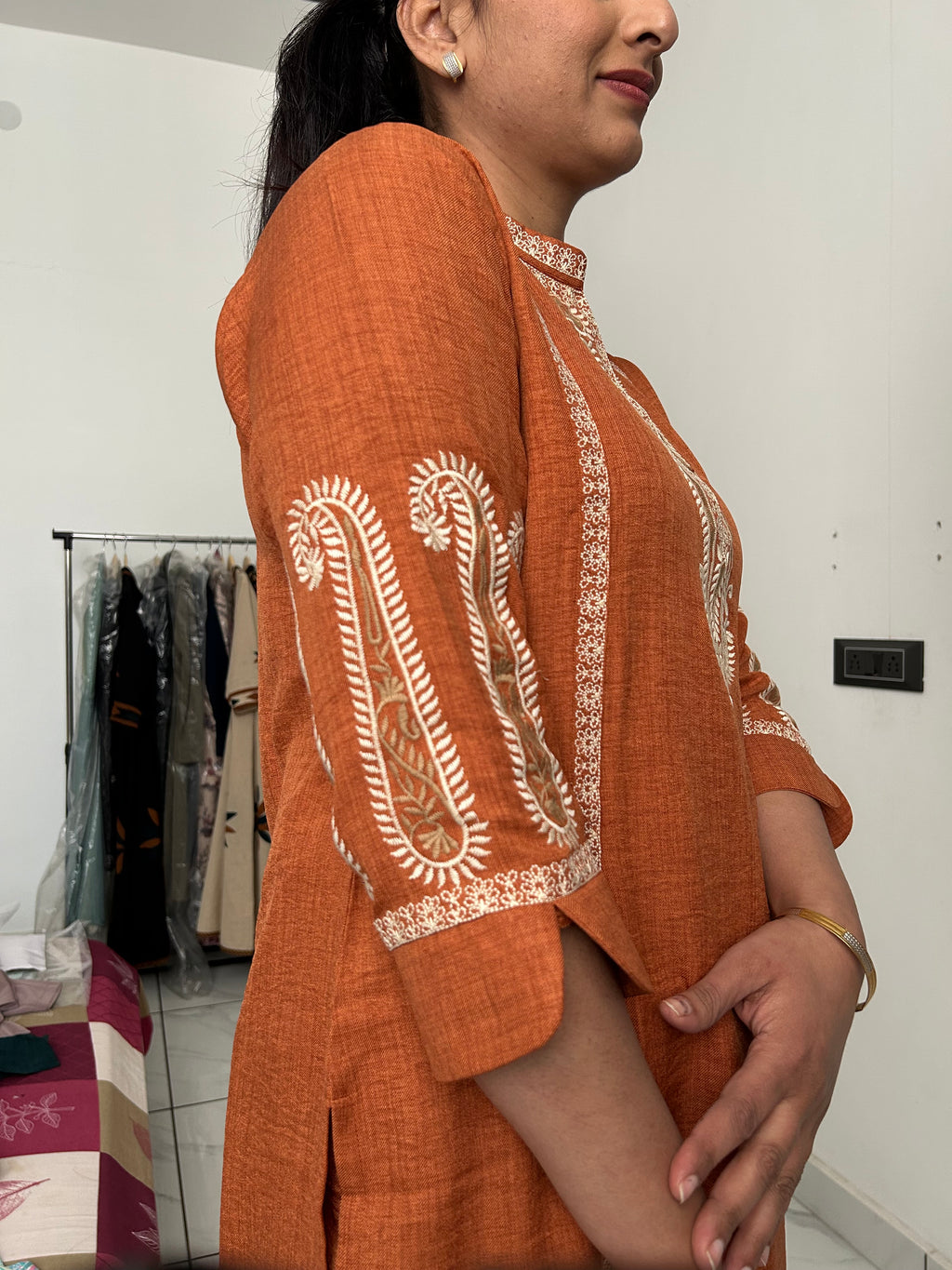 South Cotton Embroidered Kurta Set